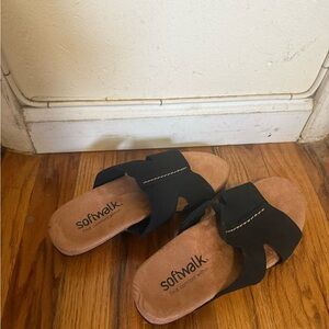 Softwalk Women's Black Sandals
